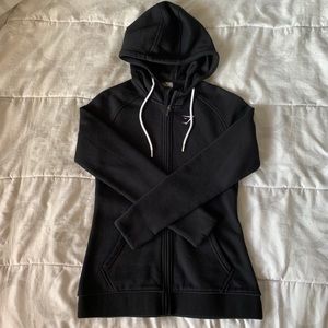 Gymshark Black ZIP Up Hoodie